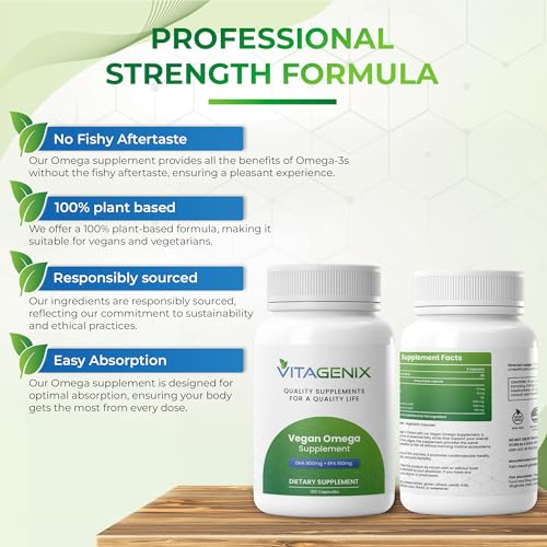 VITAGENIX Vegan Omega-3 Capsules - DHA & EPA