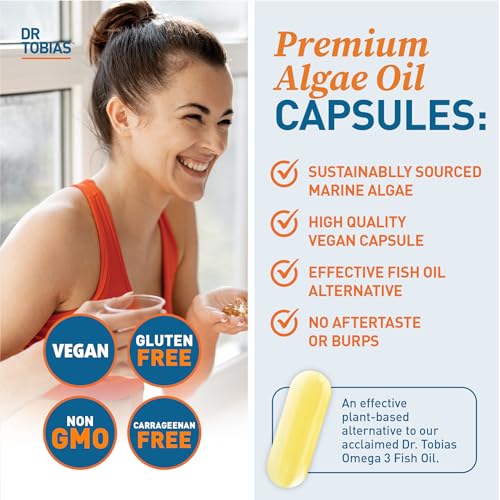 Extra-Strength Vegan Omega 3 Algae Oil Capsules
