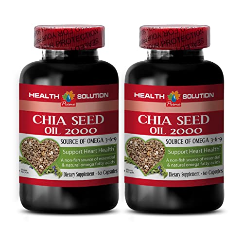 Organic Chia Seed Oil Omega 3 Supplements - 120 Capsules
