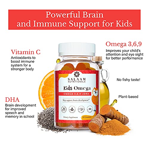 Vegan Omega-3 Dha Gummies for Kids - 60 Count