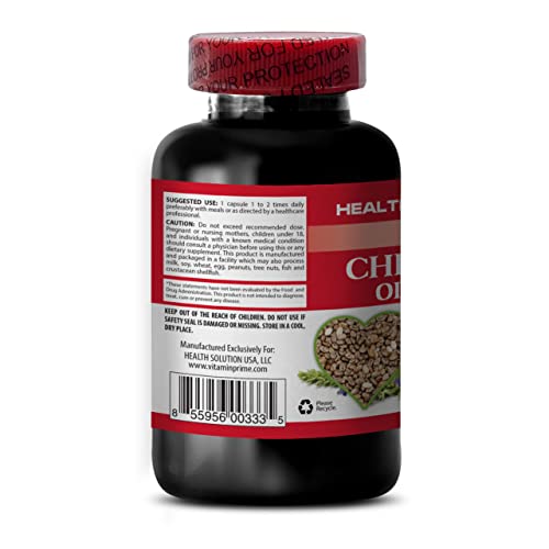 Organic Chia Seed Oil Omega 3 Supplements - 120 Capsules