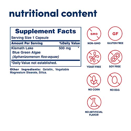 Klamath Shores Blue Green Algae Omega-3 Capsules