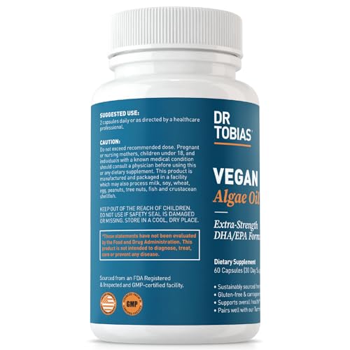 Extra-Strength Vegan Omega 3 Algae Oil Capsules