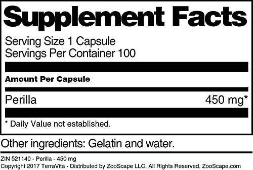 Vegan Perilla Omega 3 - 450 mg Capsules