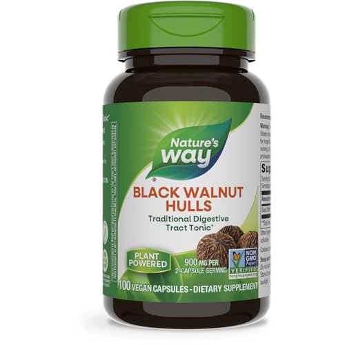 Vegan Black Walnut Hulls Digestive Support, 900 mg