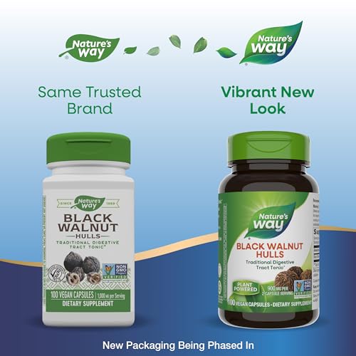 Vegan Black Walnut Hulls Digestive Support, 900 mg