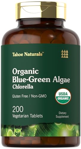 Vegan Omega 3 Chlorella Algae Tablets, 200 Count