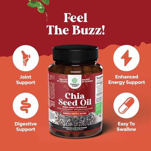 Vegan Omega 3 Chia Seed Oil Supplement