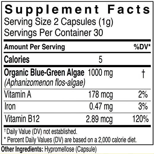 Klamath Blue-Green Algae Vegan Omega-3 Capsules