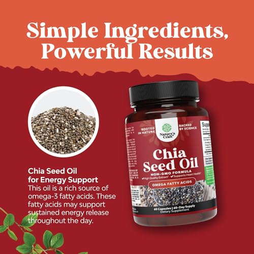 Vegan Omega 3 Chia Seed Oil Supplement
