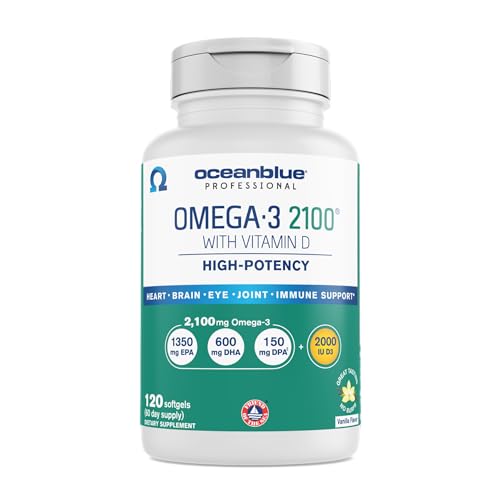 2100 mg Oceanblue Vegan Omega-3 - Triple Strength Supplement