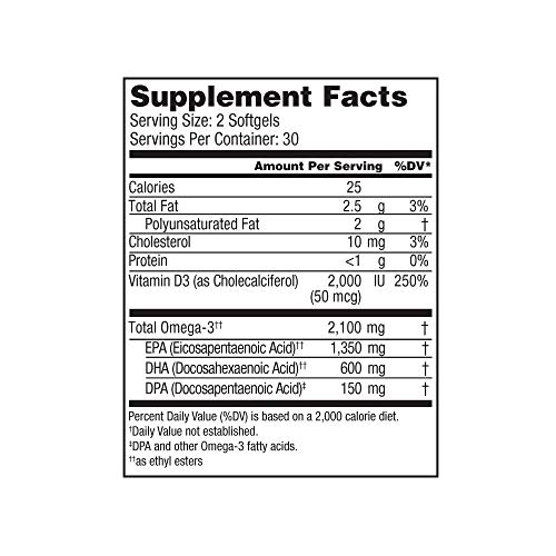 2100 mg Oceanblue Vegan Omega-3 - Triple Strength Supplement