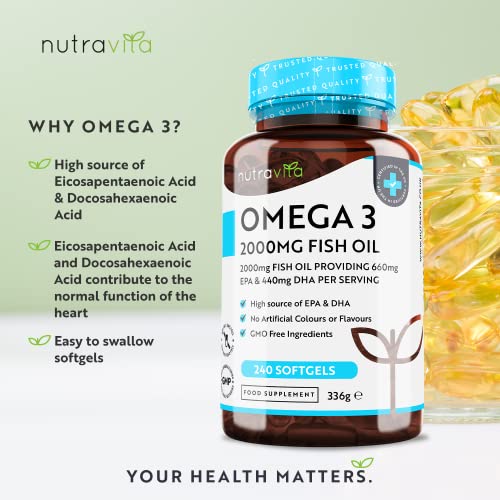 Vegan Omega 3 Supplement – 2000mg – 240 Capsules