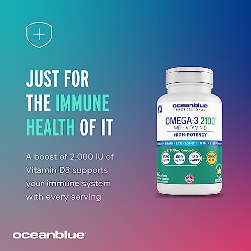 2100 mg Oceanblue Vegan Omega-3 - Triple Strength Supplement