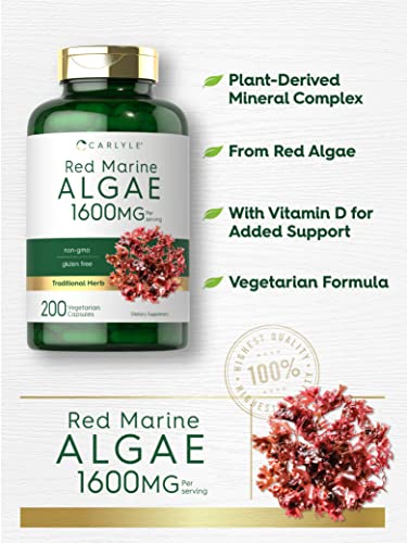 Carlyle Vegan Omega-3 Red Marine Algae 200 Capsules