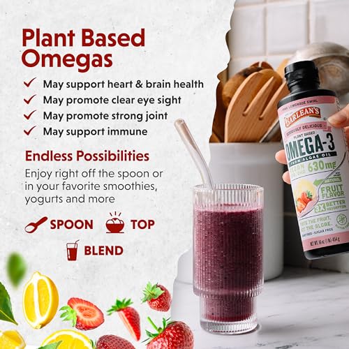 Pink Lemonade Vegan Omega 3 Algal Oil 16 oz