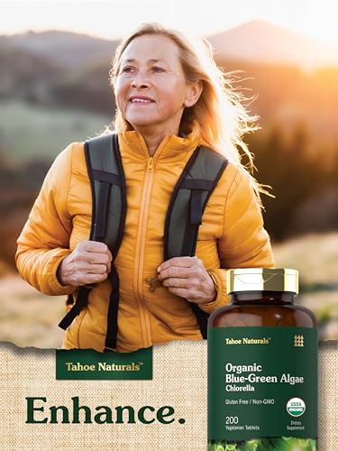 Vegan Omega 3 Chlorella Algae Tablets, 200 Count