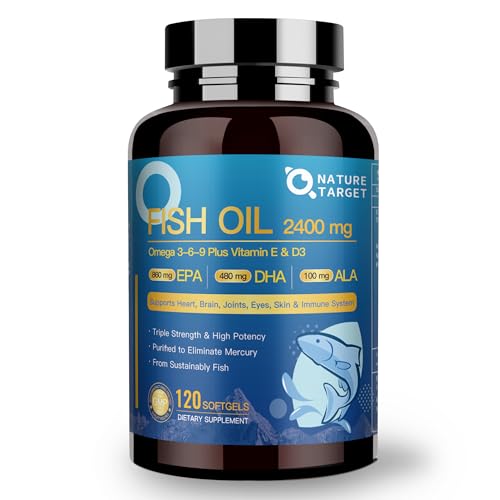 2400 mg Vegan Omega 3-6-9 Softgels with Vitamin D3