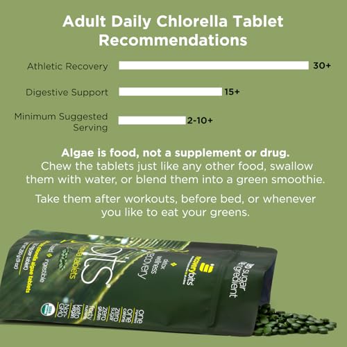 Organic Chlorella Algae Tablets for Vegan Omega-3
