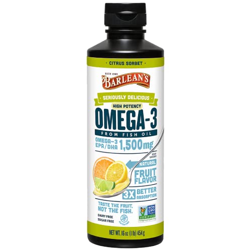 1500mg Citrus Sorbet Vegan Omega-3 Liquid Supplement