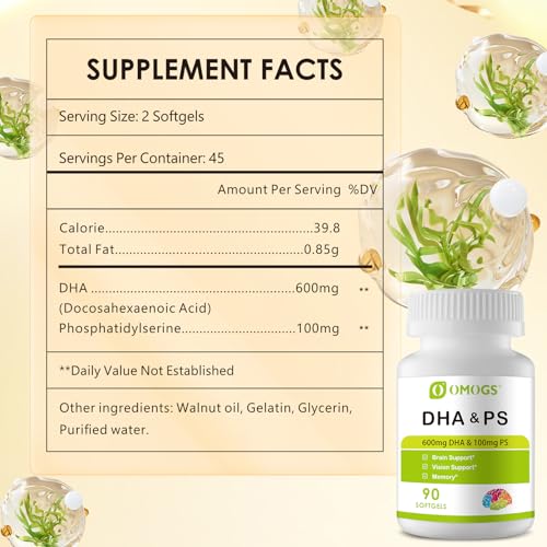 Vegan Omega-3 DHA Softgels for Brain Health