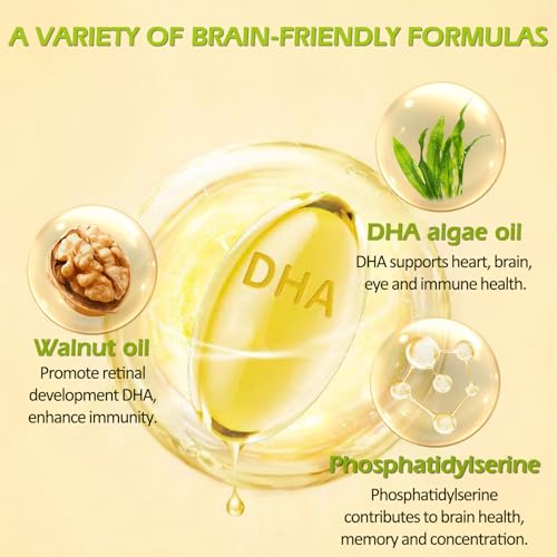 Vegan Omega-3 DHA Softgels for Brain Health