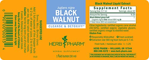 Herb Pharm Vegan Black Walnut Detox Extract - 1 oz