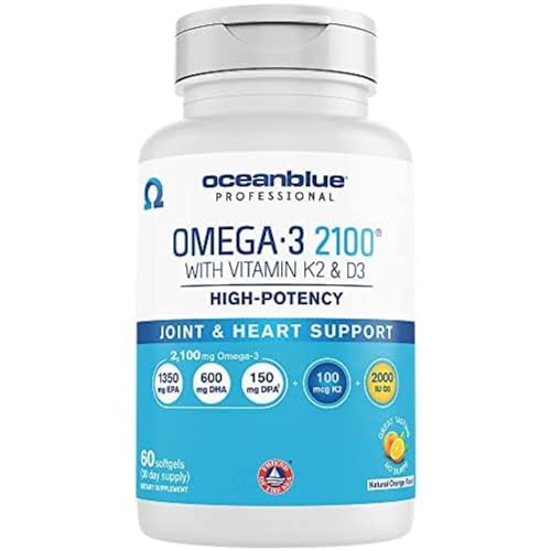 2100MG Vegan Omega-3 with Vitamin K2 & D3 - 60 Softgels