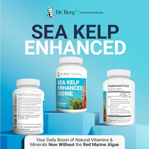 Vegan Omega-3 Sea Kelp Iodine Capsules - 90 ct