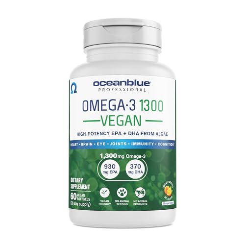 Oceanblue Vegan Omega-3 Algae Oil 1300mg - 60 Softgels