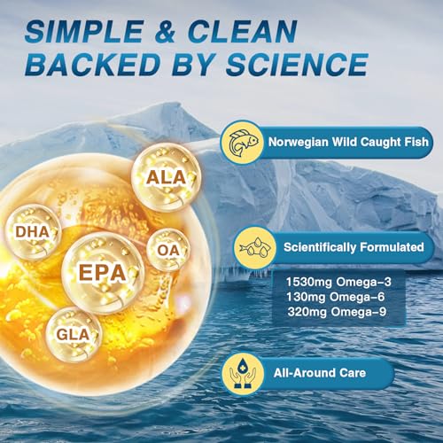 2400 mg Vegan Omega 3-6-9 Softgels with Vitamin D3