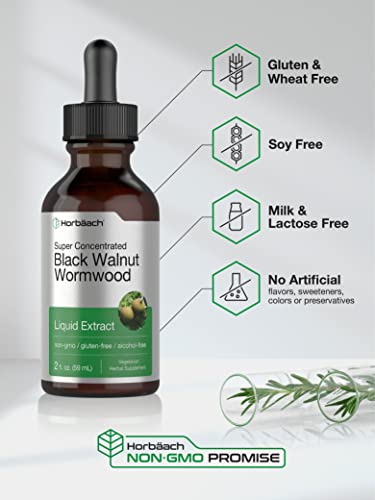 Horbäach Vegan Black Walnut Wormwood Extract 2 fl oz