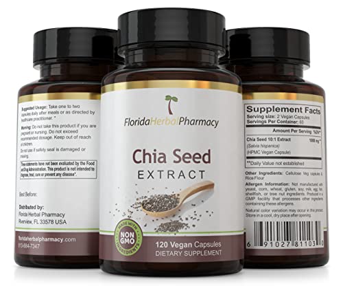 Chia Seed Extract Capsules – Vegan Omega 3 120ct