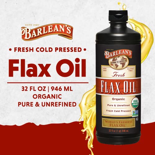 Barlean's Organic Cold Press Flaxseed Oil 32 oz
