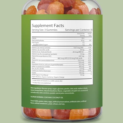 Noor Vitamins Vegan Omega 3 Multivitamin Gummies