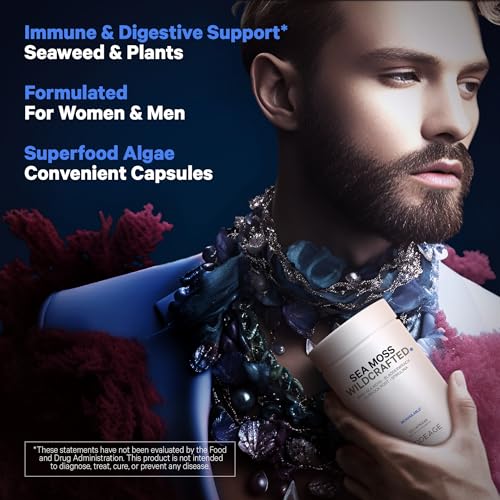 Vegan Omega-3 Sea Moss & Spirulina Capsules