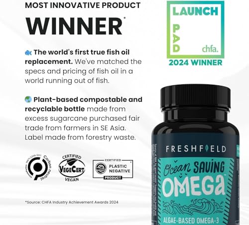 Sustainable Vegan Omega 3 with Algae Oil, 60 Count