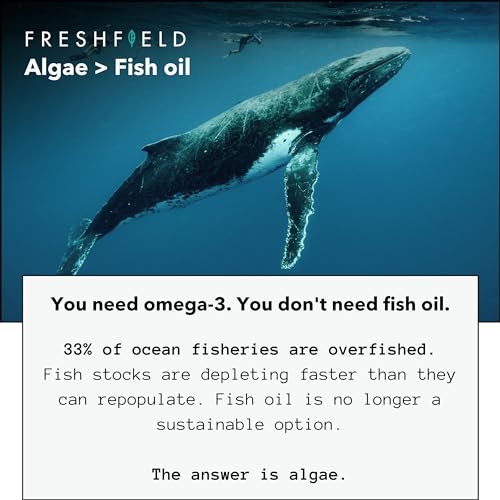 Sustainable Vegan Omega 3 with Algae Oil, 60 Count