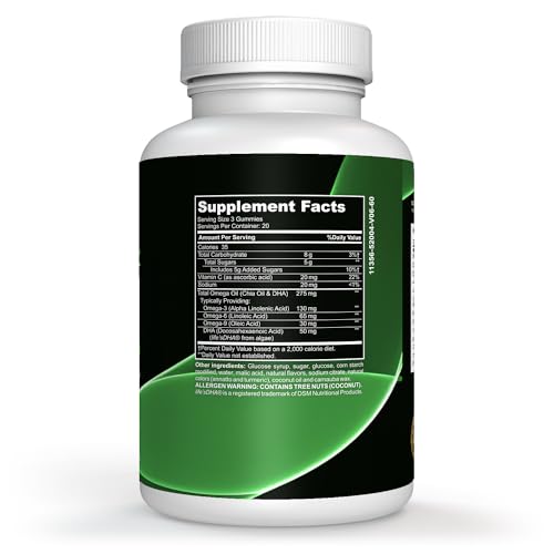 Vegan Omega 3 + DHA Gummies - Triple Strength