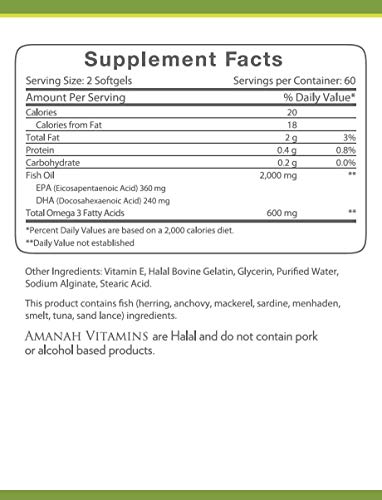 Vegan Omega-3 Algal Oil 2000 mg - 120 Softgels