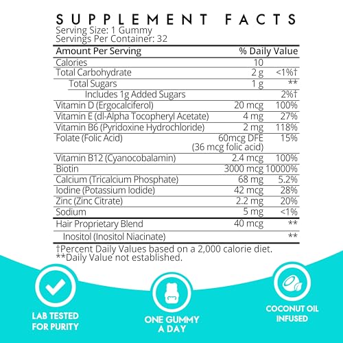 Vegan Omega 3 Hair Gummies for Growth