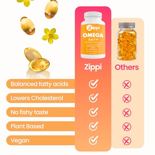 Zippi Plant-Based Omega 3-6-7-9 Softgels