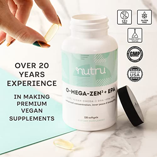 Nutru O-Mega-Zen3 Vegan Omega 3 Softgels