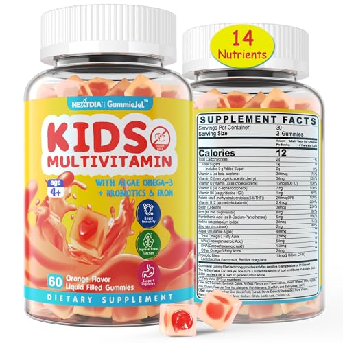 Vegan Omega 3 Kids Multivitamin Gummies, 60 Counts