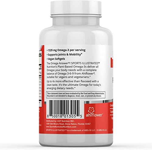 Vegan Omega 3-6-9 Softgels with Ahiflower Oil