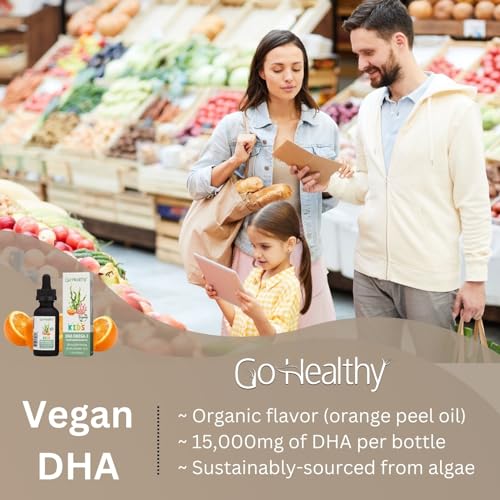 Vegan DHA Omega 3 Drops for Kids 30-60 Servings