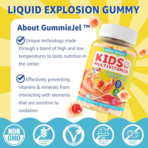 Vegan Omega 3 Kids Multivitamin Gummies, 60 Counts
