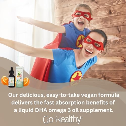 Vegan DHA Omega 3 Drops for Kids 30-60 Servings