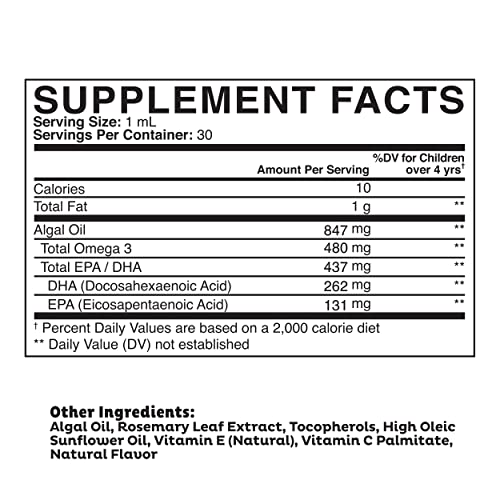 Clarity Kids Vegan Omega 3 DHA + EPA Drops