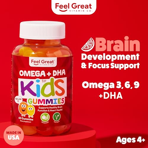 Vegan DHA Gummies for Kids - Omega 3, 6, 9